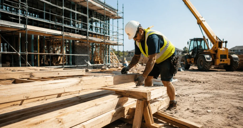 Construction Labourer Jobs in Australia worker at a construction site