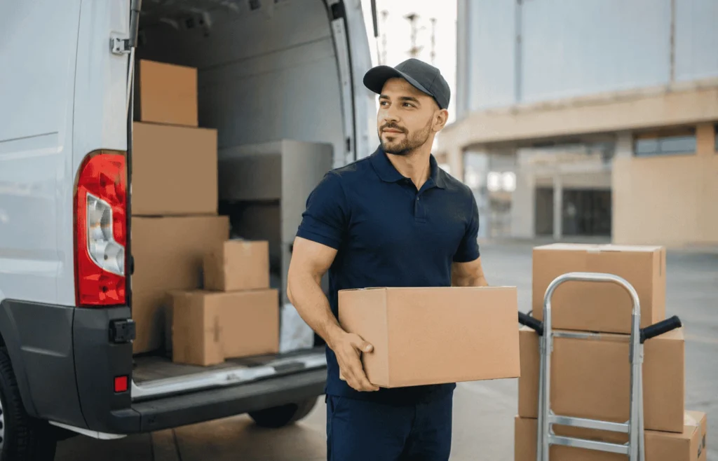 Delivery driver job in dubai for loading food packages into a company delivery van for Premium Choice Foodstuff Trading LLC in Dubai