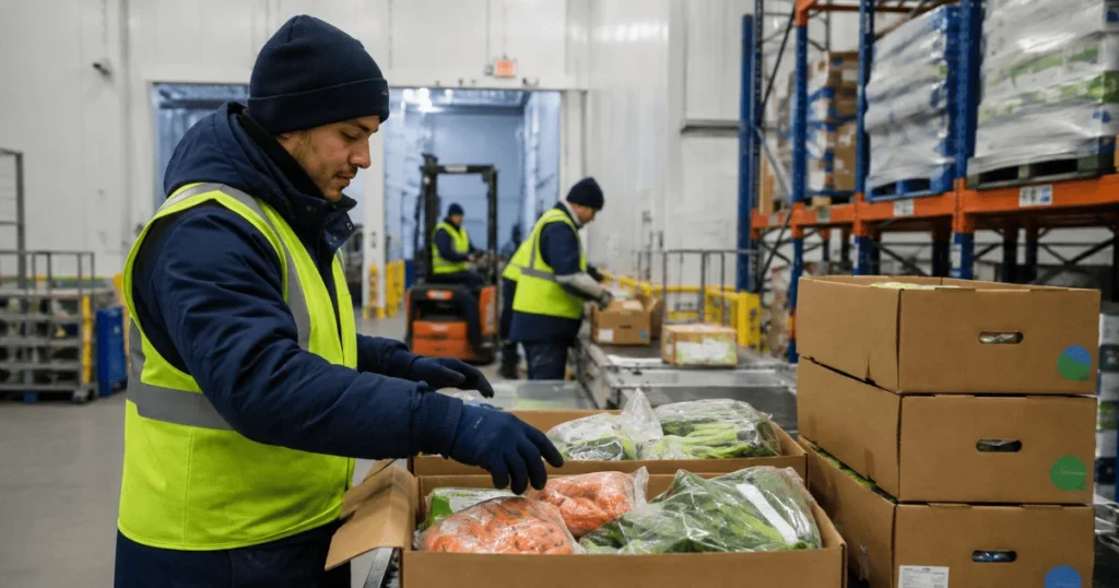 Pick Packer Job in Australia working in a cold storage warehouse